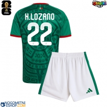 Otroški Nogometni dresi Mehika Hirving Lozano #22 Domači SP 2026 Kratek Rokav (+ Kratke hlače)